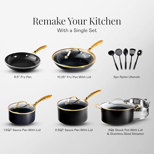 15 Pc Ceramic Cookware Set Nonstick