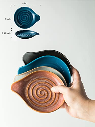 Spoon Holder Ceramic Spoon Rest for Kitchen Counter Farmhouse Cooking