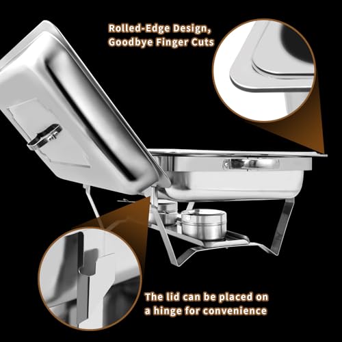 8 Qt 10 Pack Chafing Dishes Buffet Set Full Size (10 Pack - 1/1 Pan)
