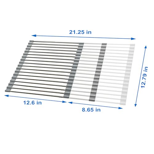 CHIRISEN Expandable Large Roll Up Dish Drying Rack