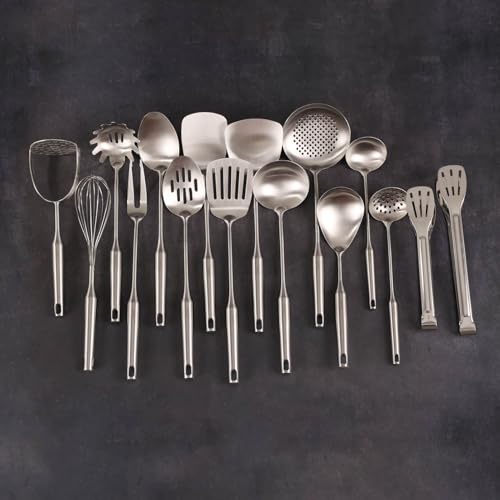18 10 Stainless Steel Small & Large Cooking Spoons Set (16-Pieces)