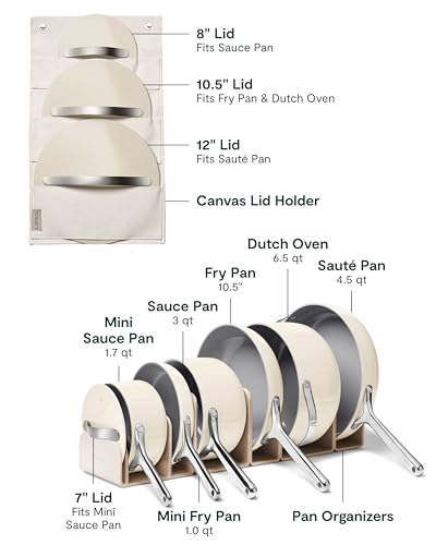 31-Piece Non-Stick Ceramic Cookware Bundle (Cream / 31pc Set)