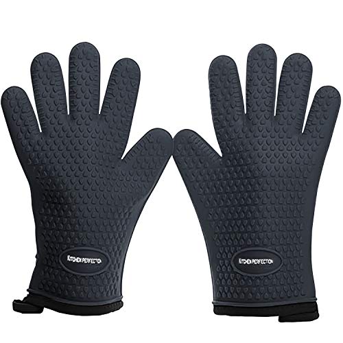 Silicone Smoker BBQ Gloves (Graphite / One Size Fits Most)