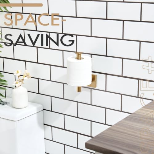 Toilet Paper Holder Toilet Roll Holders Hold Mega Rolls Kitchen Bathroom Tissue Paper Dispenser Champagne Bronze Stainless Steel