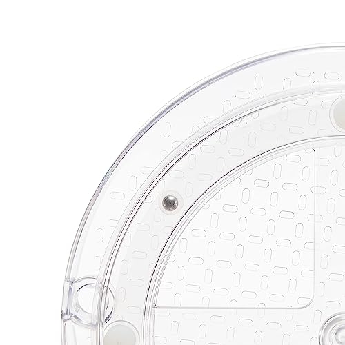 Clear Rotating Lazy Susan Turntable Organizer for Condiments (9" Diameter, 2-Pack)