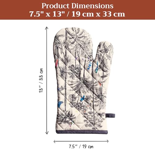 Maison d'Hermine Oven Gloves 100% Cotton Oven Mitt (021 - Amazonia / 7.5" x 13" (Oven Mitt))