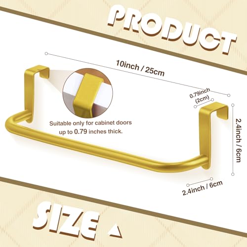 Over Cabinet Door Towel Bar (Gold)