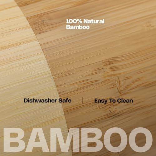 8" Bamboo Utensil Holder with 360° Rotation