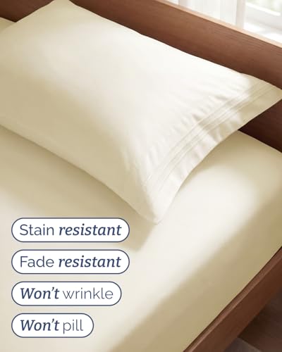 Twin Size 3 Piece Sheet Set (10 - Off White / Twin)