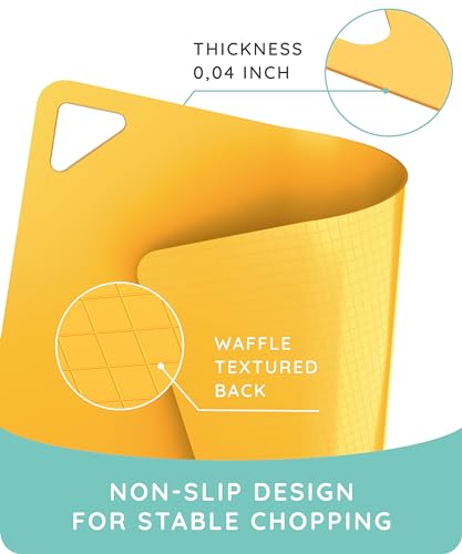 Cutting Board Alternative for Kitchen (Red / Mint / Yellow / 15"L x 12"W)