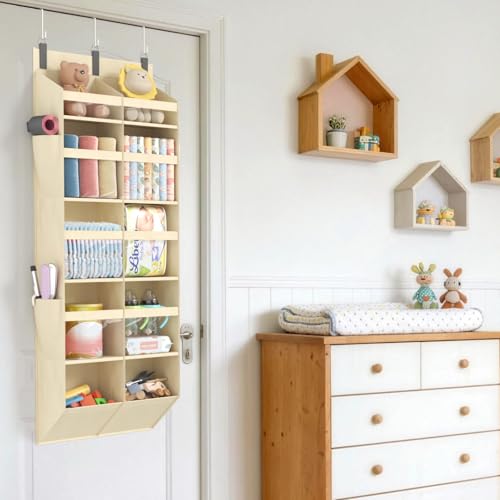 1 Pack Over the Door Organizer (Beige / 10 section)