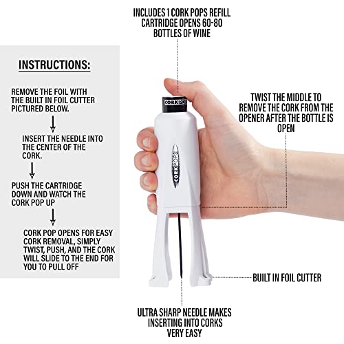 Legacy Wine Opener Built (White / 1 Cartridge)
