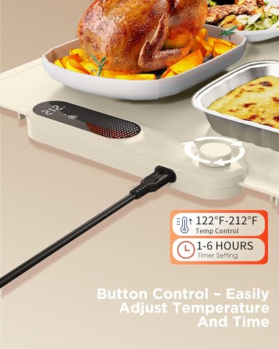 Food Warming Mat (White / 2XL Large: 35“x16")