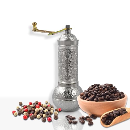 Decorative Handmade Coffee Grinder (Silver)