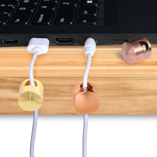 3 Sets Charger Holders for Cords (3 Sets / Gold, Red Bronze, Rose Gold)