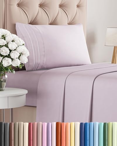 Twin Size 3 Piece Sheet Set (33 - Light Lavender / Twin)