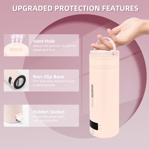 Portable Electric Kettle Travel (Pink)