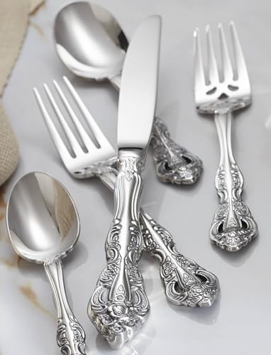 Michelangelo Silverware Iced Tea Spoon (1 Count; 7.3" x 1.18" / Tall Drink Spoon)