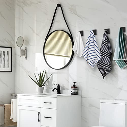 16 Pack Towel Hooks Hand Towel Holder Bathroom Robe Hanger Black (Square / Black)