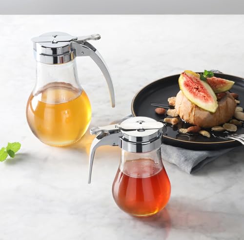 22490 Syrup Dispenser with Chrome Plated Zinc Alloy Top (14oz | Set of 12)