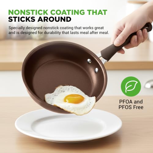 14 Piece Nonstick Brown Cookware Set (Brown / 14pc set)