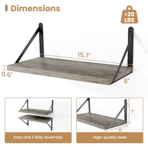 Floating Shelves for Wall Set of 3