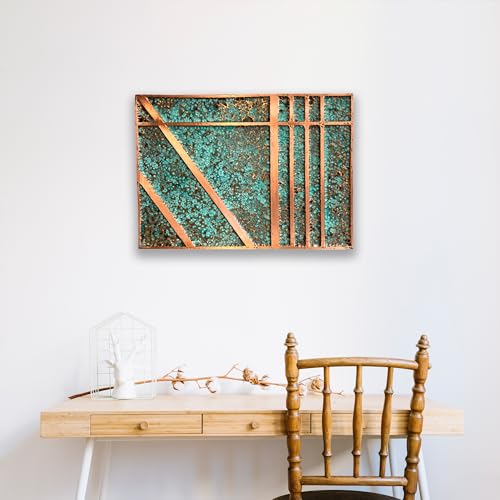 Handmade Copper Wall Art for Home (patina of modern / 9.8 x 13.8 in (Rectangular))