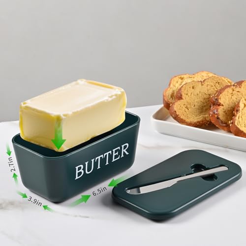 Large Butter Dish With Lid And Knife