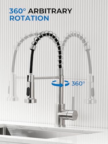 Pull Out Kitchen Faucet (Brushed Nickel)