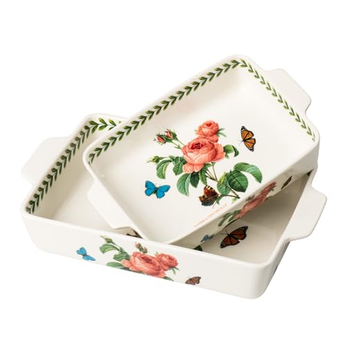 ONCCI In Glaze Ceramic Baking Dish Set of 2 (Pink Rose)