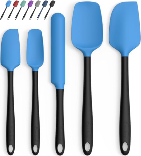 Silicone Spatula Set of 5 (Blue/Black)