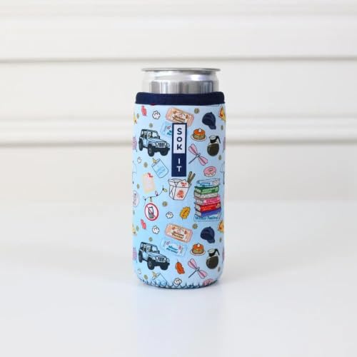 CanSok Sleeve for Beer & Soda Insulated Neoprene Cover (Fast Talker / 12oz Can Sleeve)