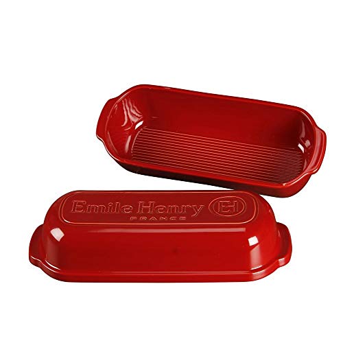Italian Bread Loaf Baker (Burgundy / 13.4" x 5.3"x 5.5")