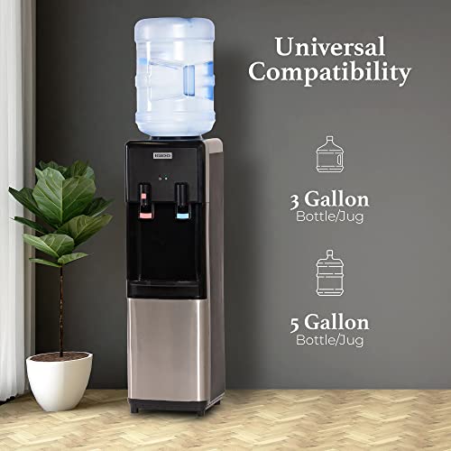 Top Loading Water Cooler with Removable Tray & Energy (Stainless / Top Load)