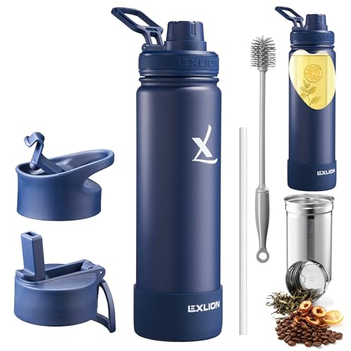 Tea Infuser Water Bottle 22 Oz (Twilight Blue / 22 Ounces)