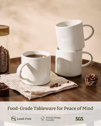 Coffee Mugs Set of 4 (Matte Beige White / 4pcs)