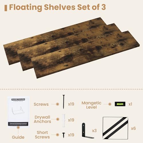 Floating Book Shelves for Wall
