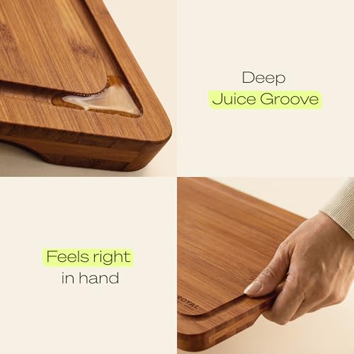 Wooden Cutting Boards for Kitchen Meal Prep & Serving (4-Piece / Carbonized)