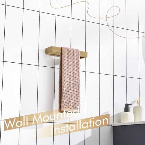 Towel Ring Wall Mount Hand Towel Racks 9 (Champagne Bronze / 2 Pack)