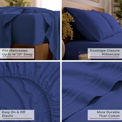Iconic 4 Piece (1597 Royal Blue / Queen - EXTRA DEEP pocket)