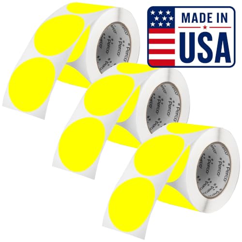 Neon Yellow Perforated Round Circle Dot Sticker 3 (Neon Yellow / 3 Inch)