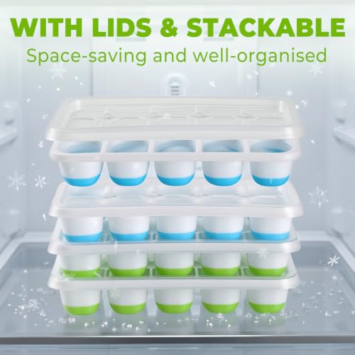 Silicone Ice Cube Tray (4 Blue)