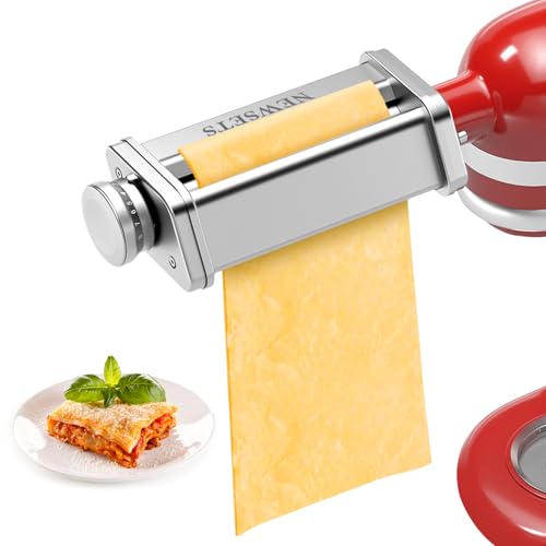 Pasta Roller Attachment for KitchenAid Stand Mixer (Silver)
