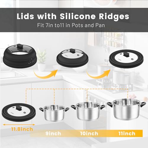 Microwave Splatter Cover (Black / 11.8 inch)