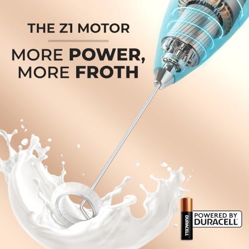 Zulay Powerful Milk Frother for Coffee with Upgraded Titanium Motor (Royal Sunrise / OG Frother)