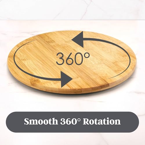 14 Inch Bamboo Lazy Susan Turntable for Kitchen & Table Top (14" Lazy Susan)