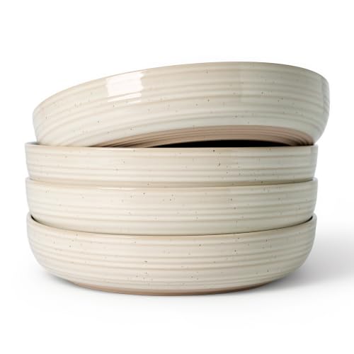 Milkyway 33 oz Pasta Bowls Set of 4 (Beige Thread / Set of 4)