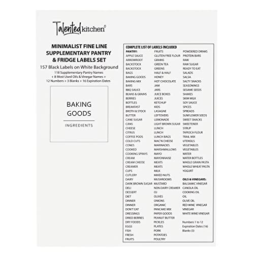 Minimalist Food Labels (157 Count)