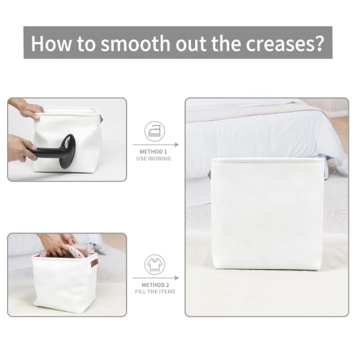 13x13 Cube Storage Bins (Full Off-White / Cube - 13"x13"x13")