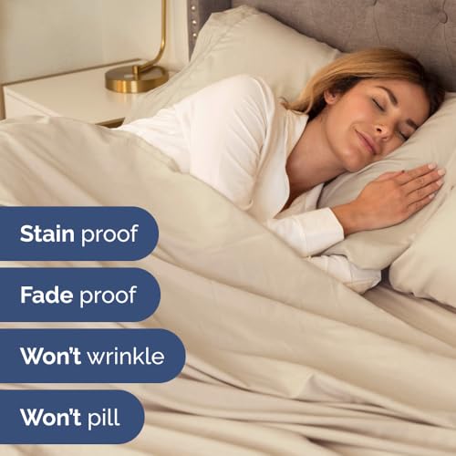 Flex Top Split Head King 4 Piece Sheet Set (11 - Wheat / Split Head/Flex Top)